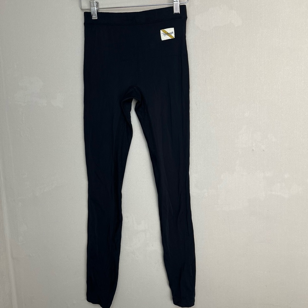 TRACKSMITH WOMEN'S TURNOVER TIGHTS BLACK SIZE SMALL 28”